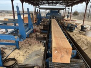 wood processing on a sawmill